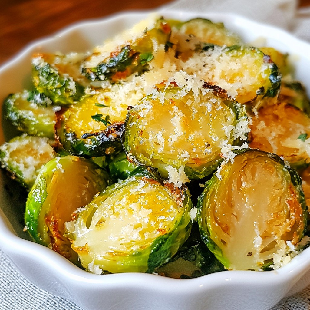 Garlic Parmesan Brussel Sprout Chips Crispy Treat