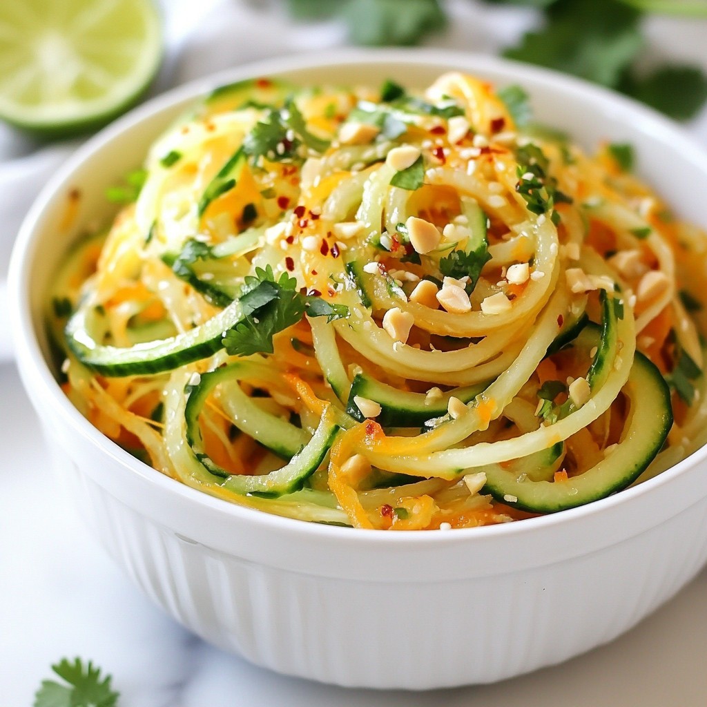 Sweet Chili Lime Cucumber Noodles Fresh and Crisp