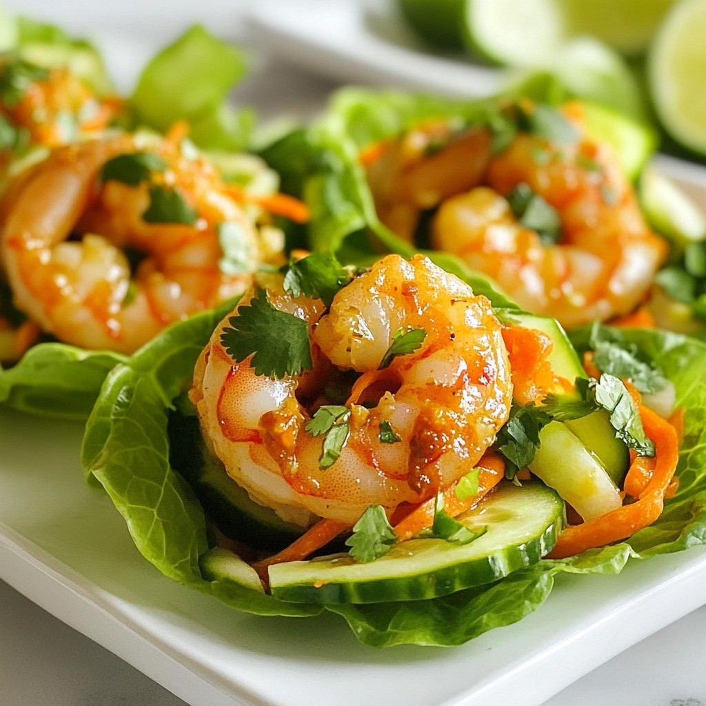 Spicy Garlic Shrimp Lettuce Wraps Flavorful Delight