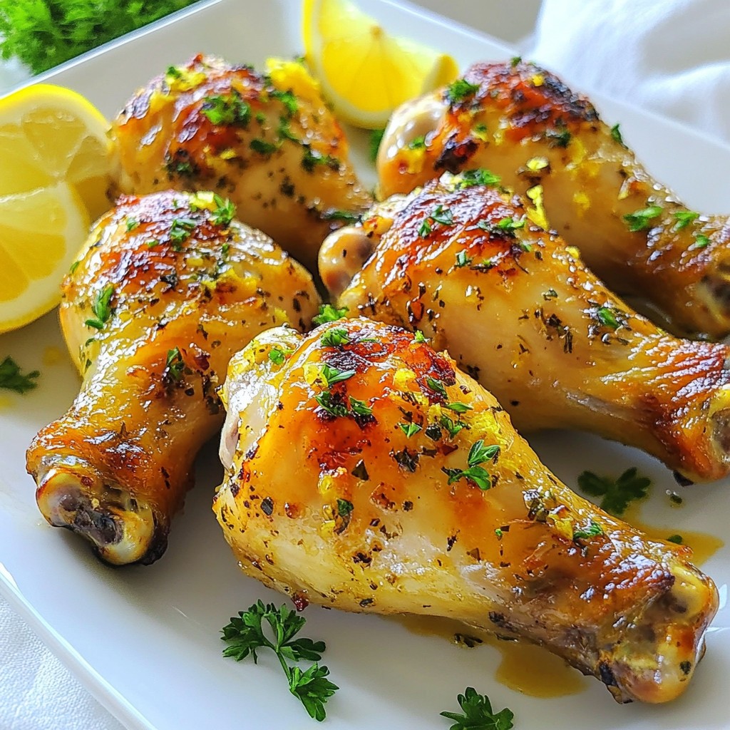Lemon Herb Roasted Chicken Drumsticks Simple Recipe