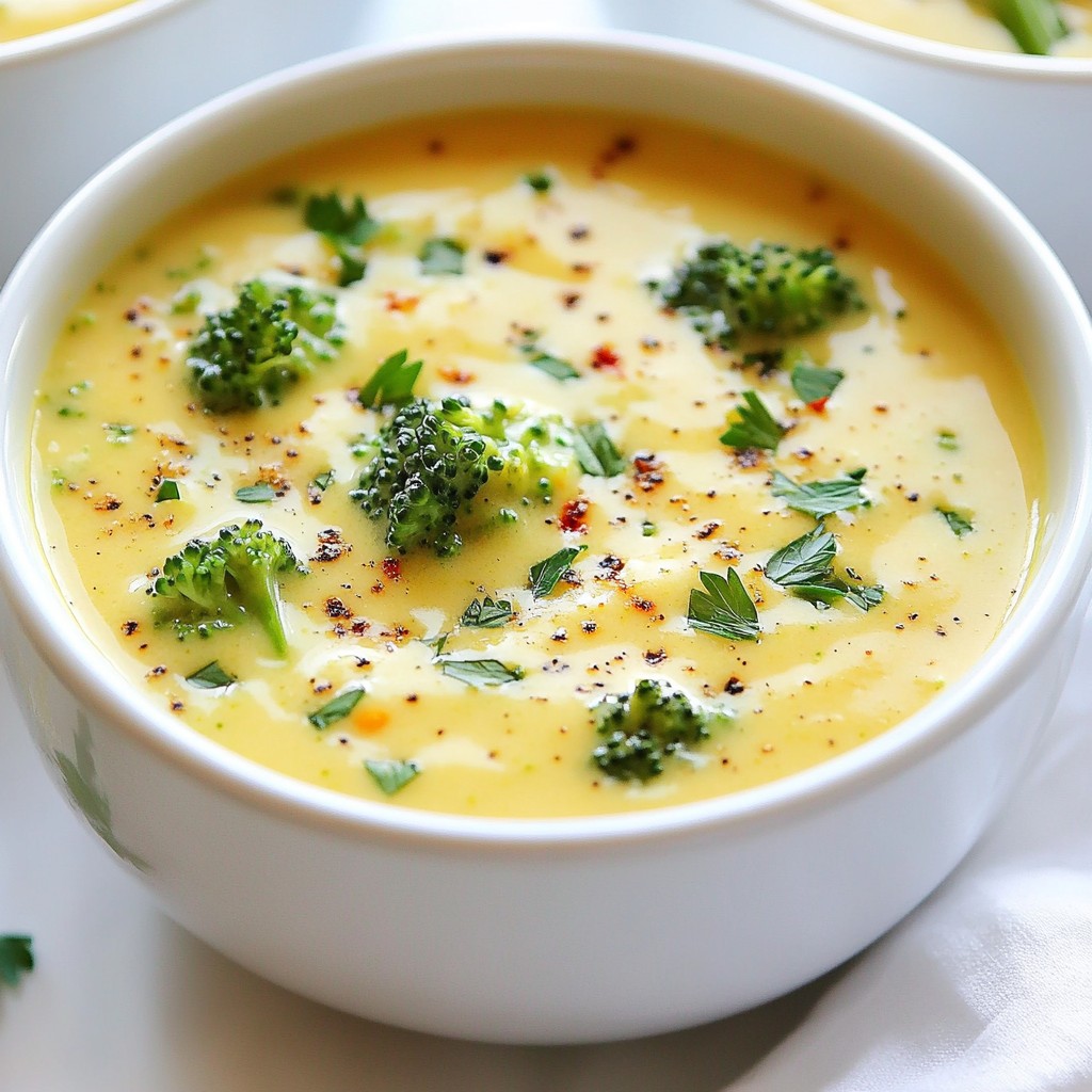 Creamy Broccoli Cheddar Soup Easy and Flavorful Recipe