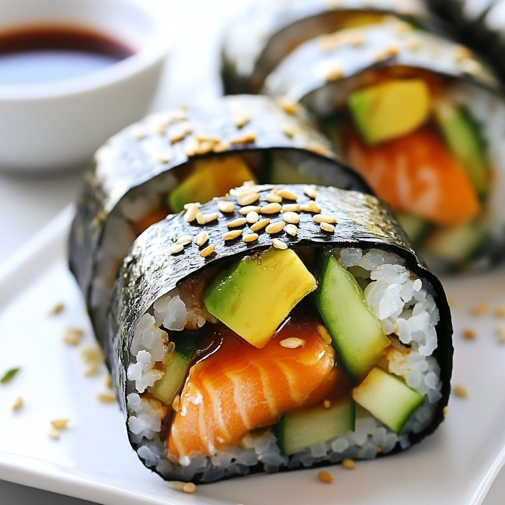 Teriyaki Salmon Sushi Burritos Tasty and Simple Recipe