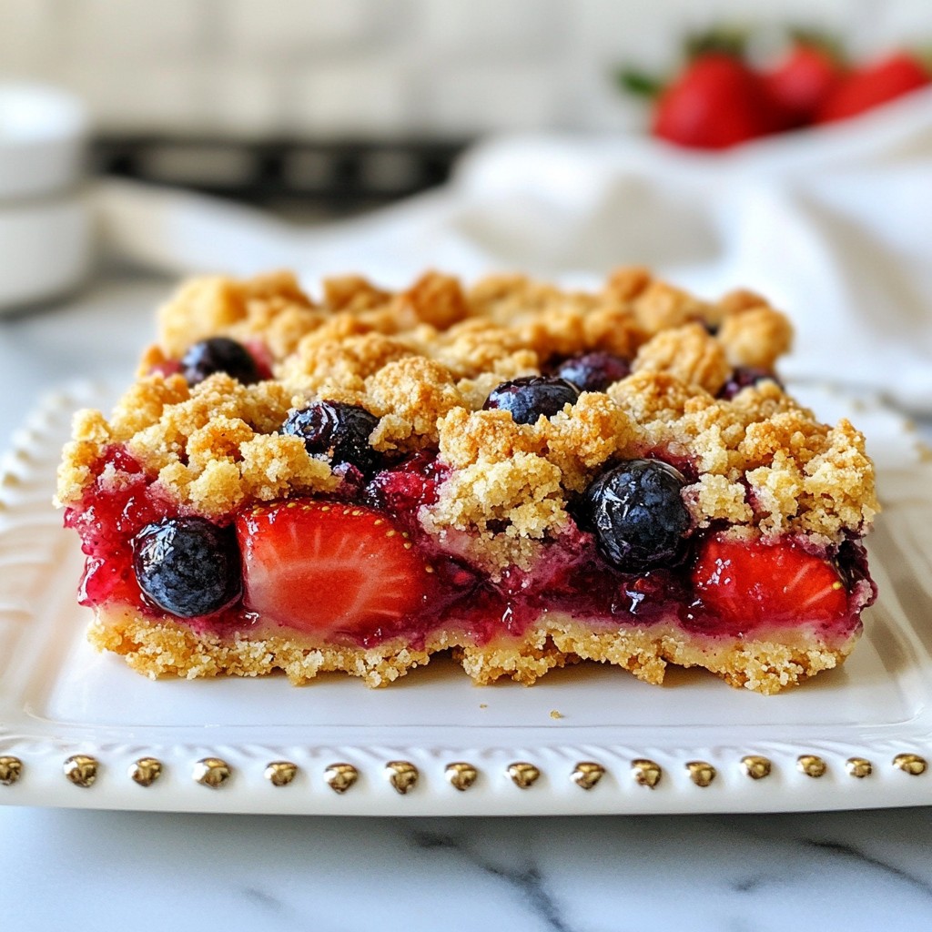 Triple Berry Crumble Bars Simple and Tasty Treat