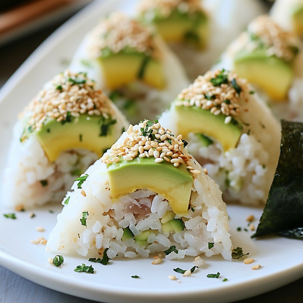 Spicy Tuna Avocado Onigiri Flavorful Rice Delight