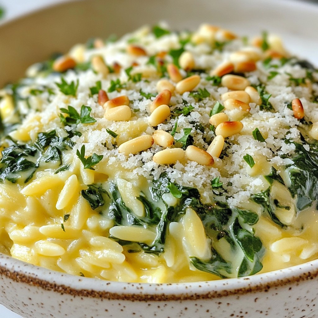 Creamy Spinach Parmesan Orzo Flavorful Comfort Dish