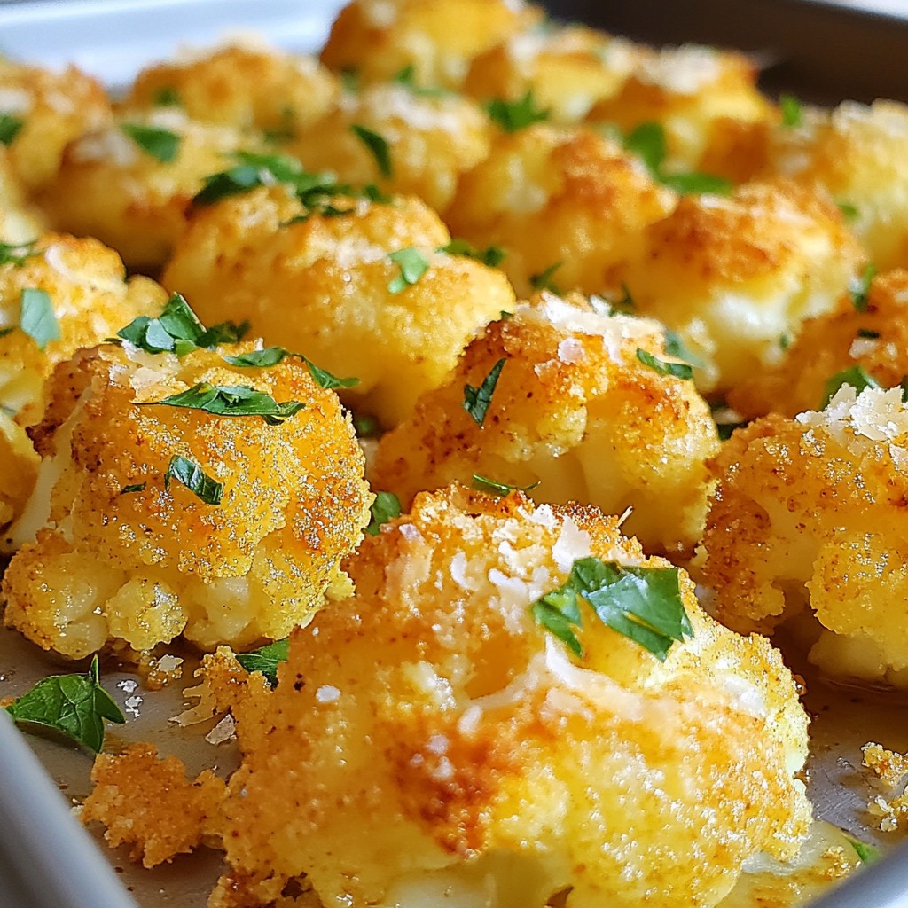 Garlic Parmesan Cauliflower Bites Flavorful Side Dish
