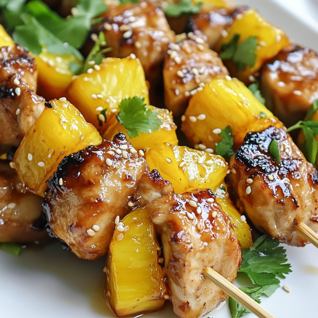 Savory Pineapple Teriyaki Chicken Skewers Recipe