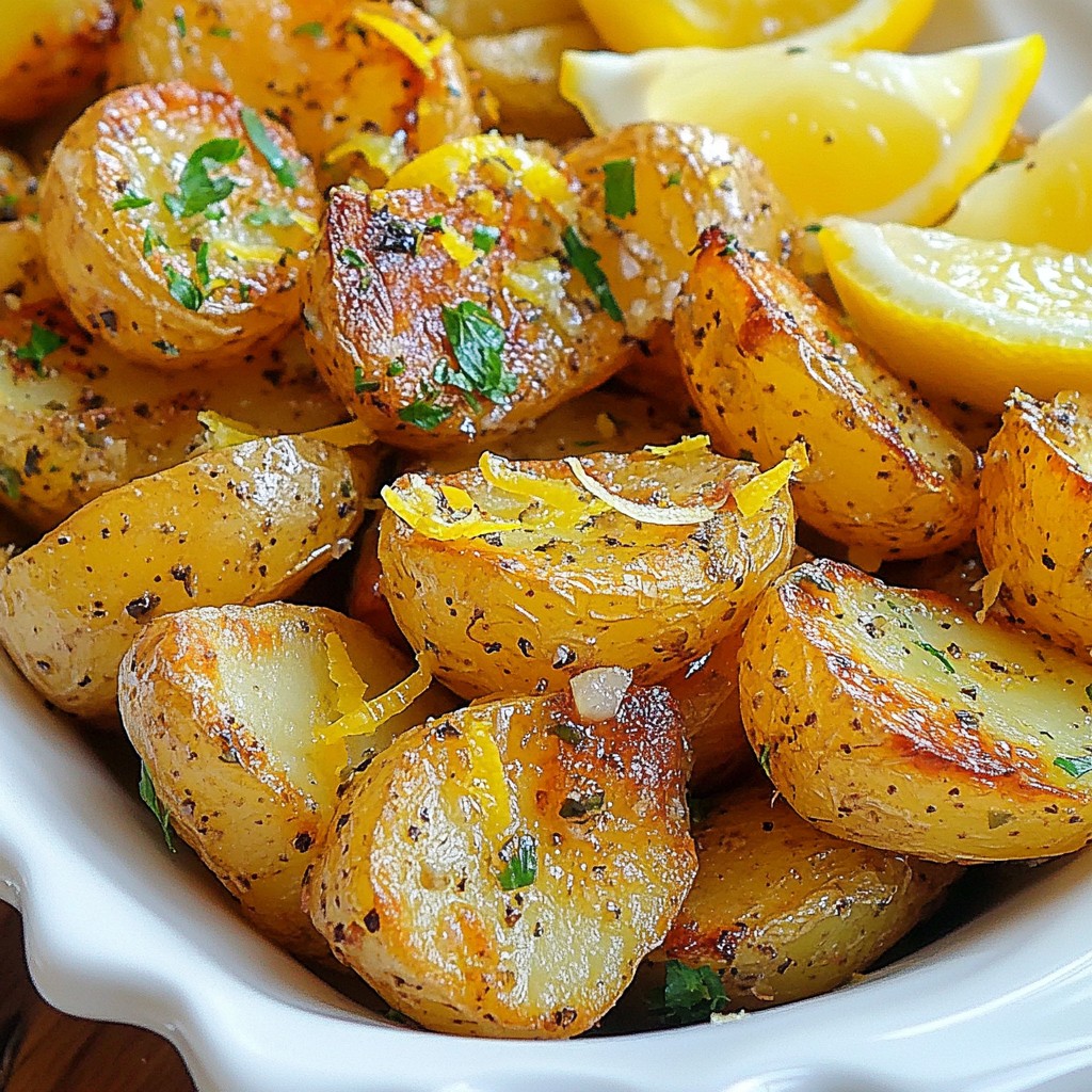 Greek Lemon Garlic Potatoes Tasty and Simple Dish