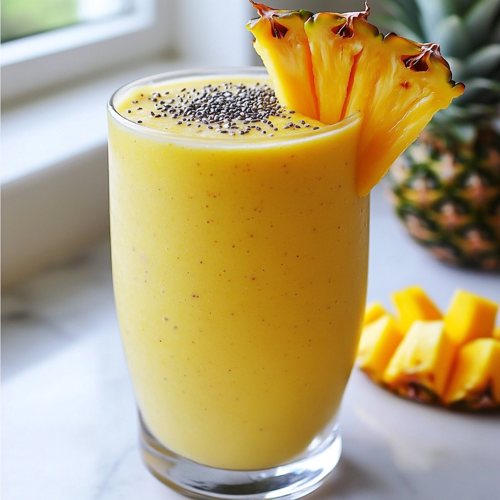 Mango Pineapple Smoothie Refreshing and Healthy Blend