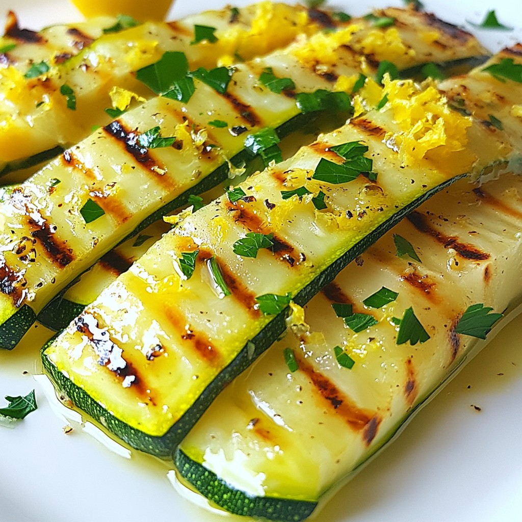 Lemon Herb Grilled Zucchini Ribbons Fresh and Flavorful