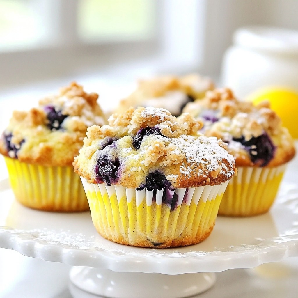 Lemon Blueberry Crumble Muffins Tasty and Simple Treat