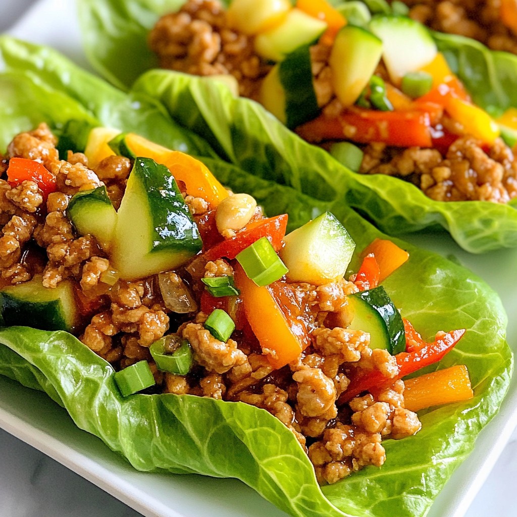 Thai Basil Chicken Lettuce Wraps Flavorful and Easy Meal
