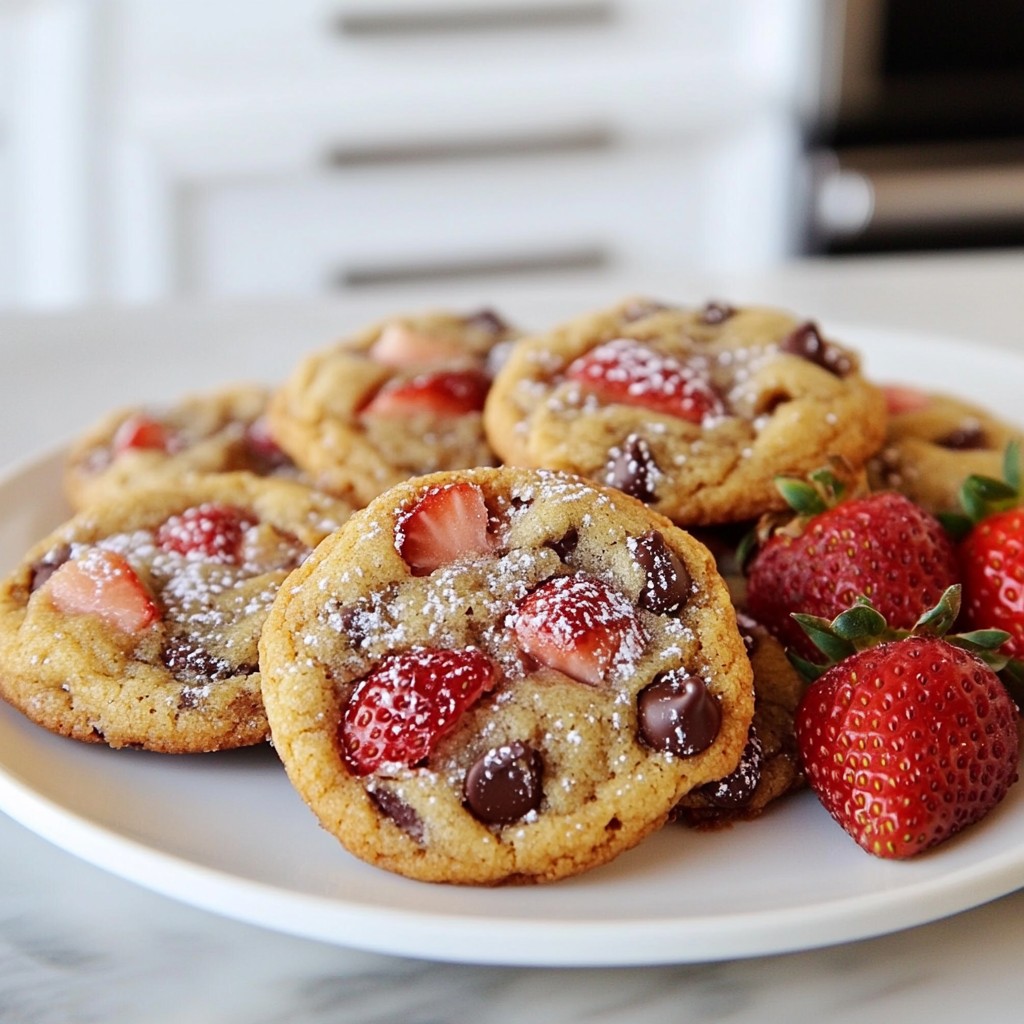 Strawberry Chocolate Chip Cookies Tasty and Easy Recipe