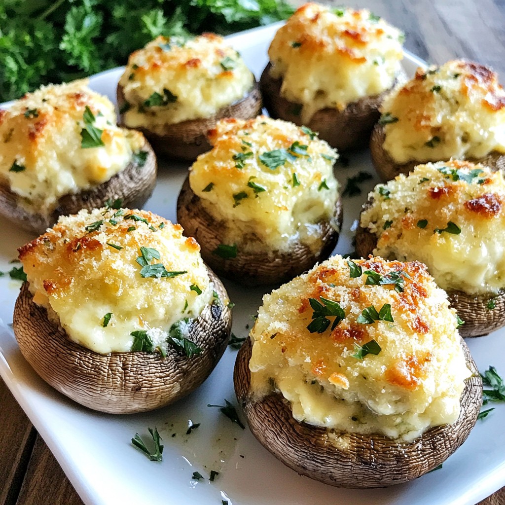 Garlic Butter Stuffed Mushrooms Flavorful Party Bite