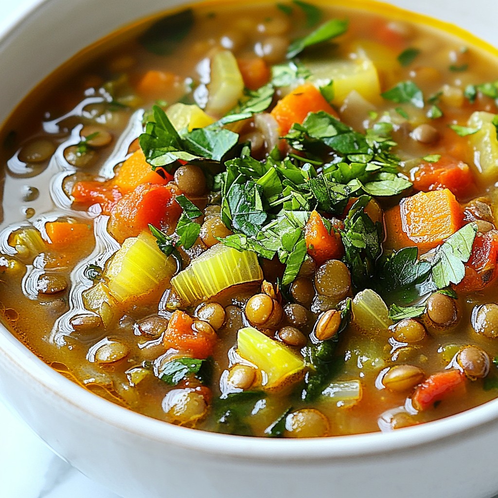 Mediterranean Lentil Soup Rich in Flavor and Nutrition