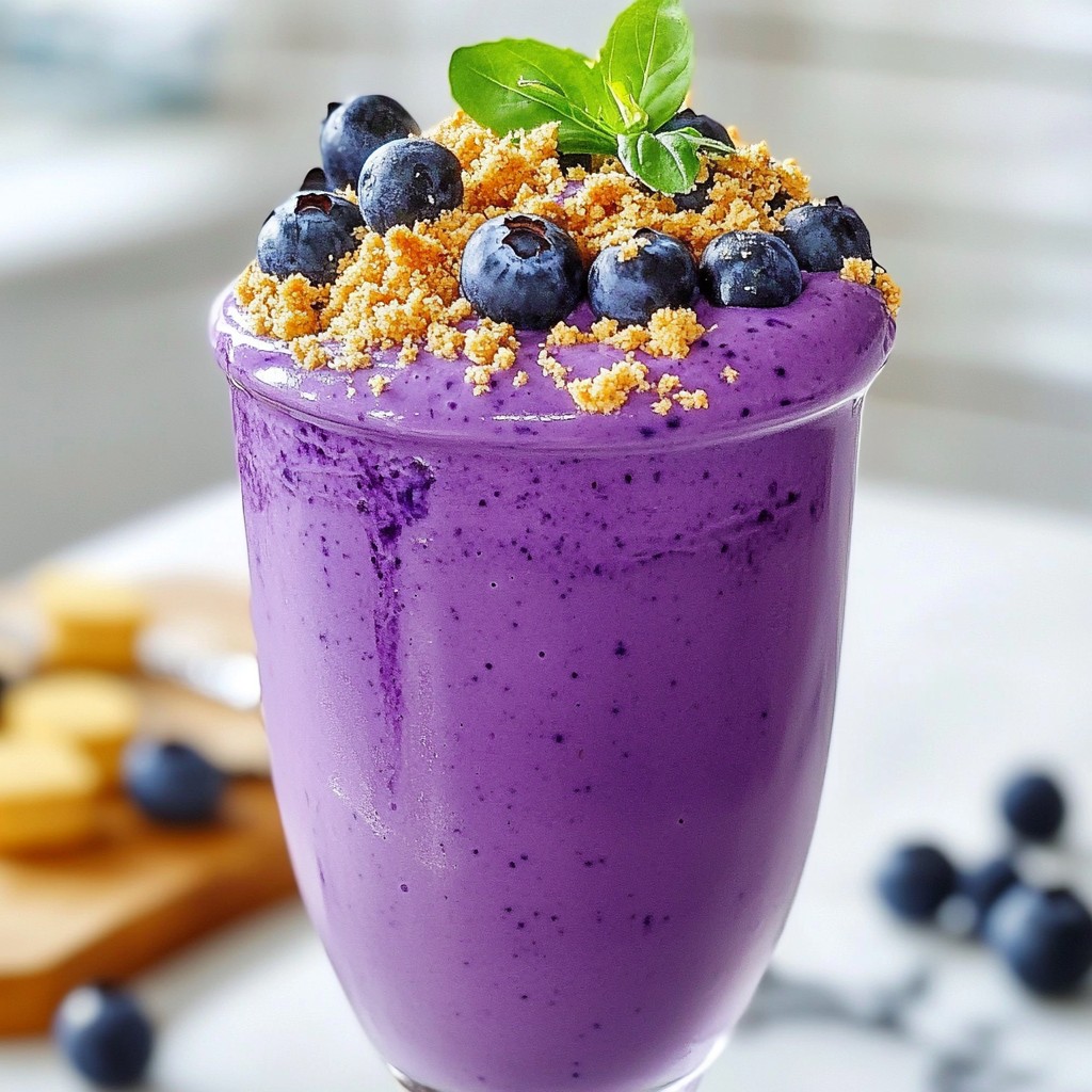 Blueberry Cheesecake Smoothie Creamy and Delicious Treat