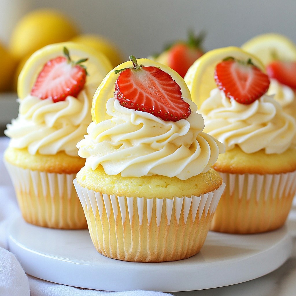 Strawberry Lemonade Cupcakes Sweet and Fruity Treat