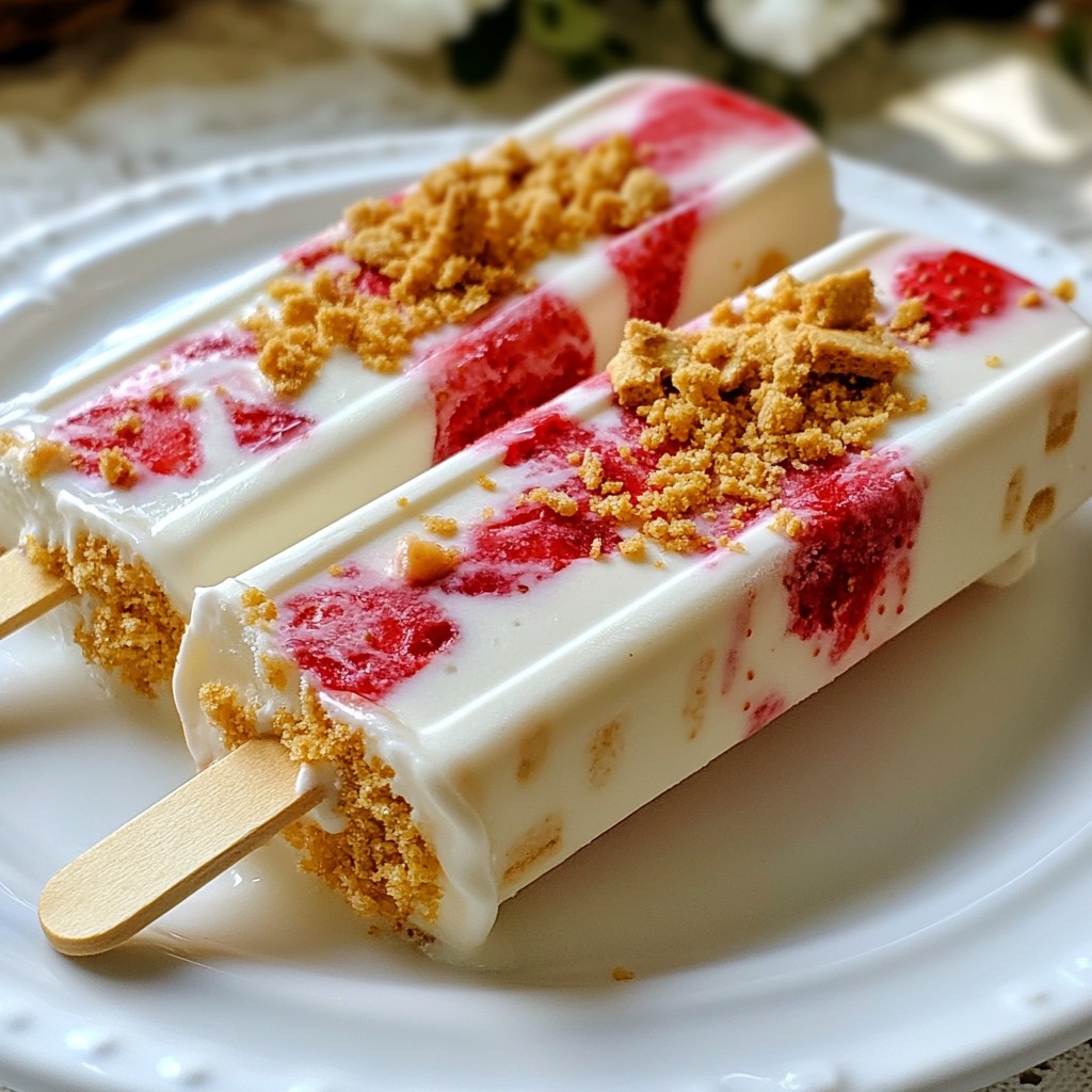 Strawberry Shortcake Ice Cream Pops Simple and Fun Treat
