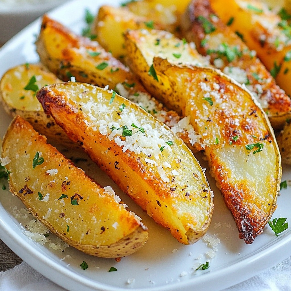 Garlic Parmesan Potato Wedges Crispy and Flavorful Side