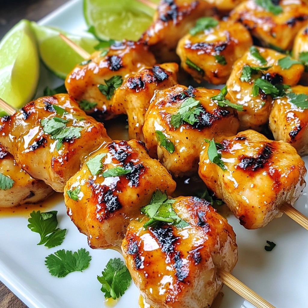 Honey Sriracha Chicken Skewers Flavorful Grilling Delight