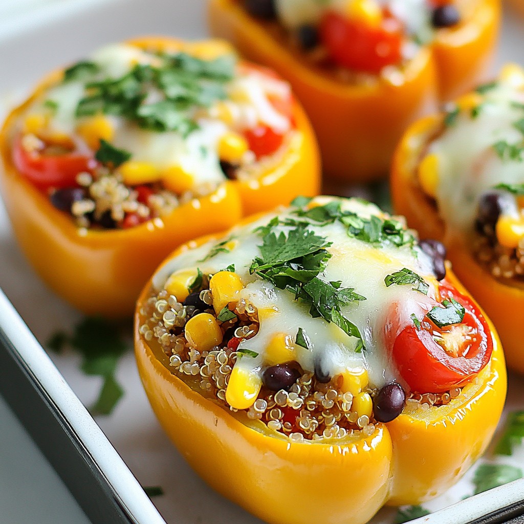 Cilantro Lime Quinoa Stuffed Peppers Flavor Boost