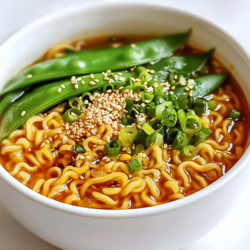 Spicy Garlic Ramen Noodles Easy Weeknight Meal
