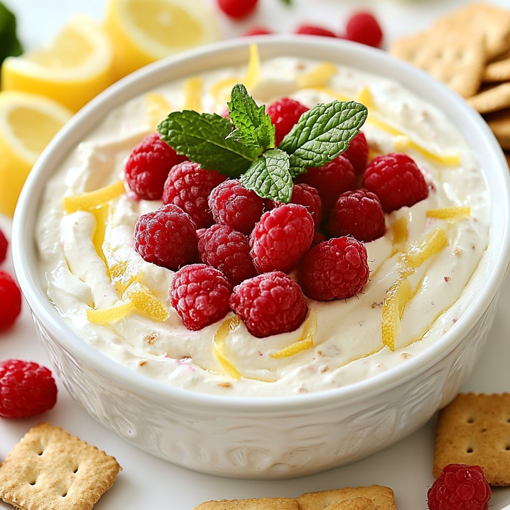Raspberry Lemon Cheesecake Dip Tasty and Simple Treat