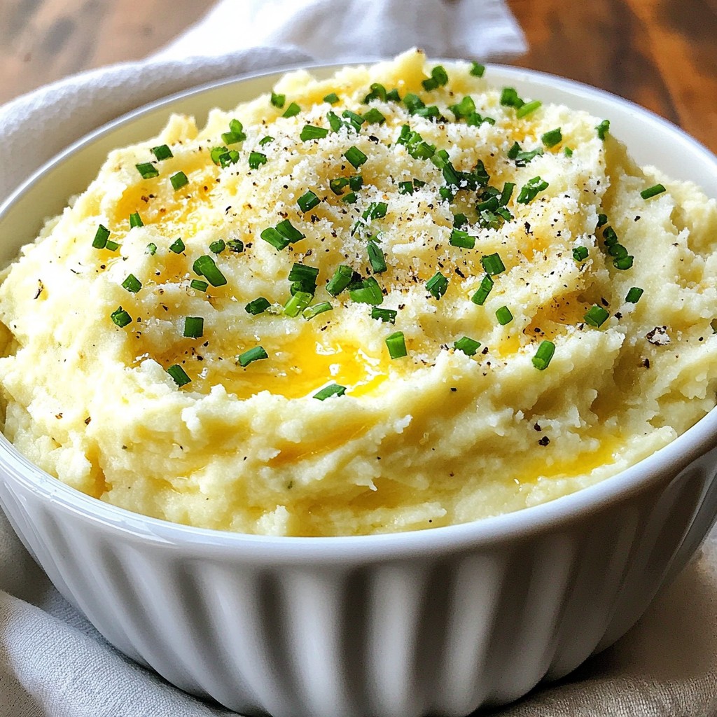 Garlic Parmesan Mashed Cauliflower Creamy Delight