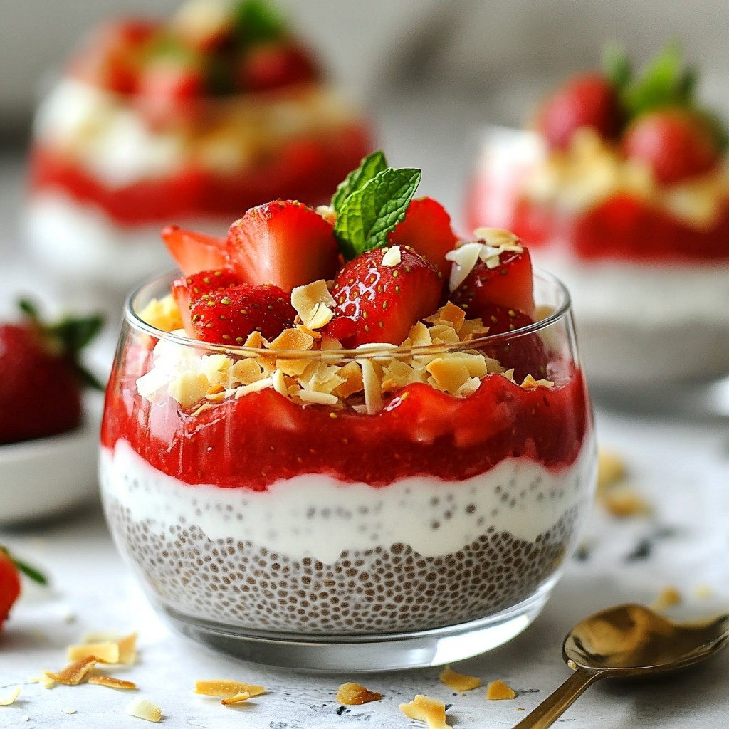 Strawberry Coconut Chia Pudding Creamy Healthy Delight