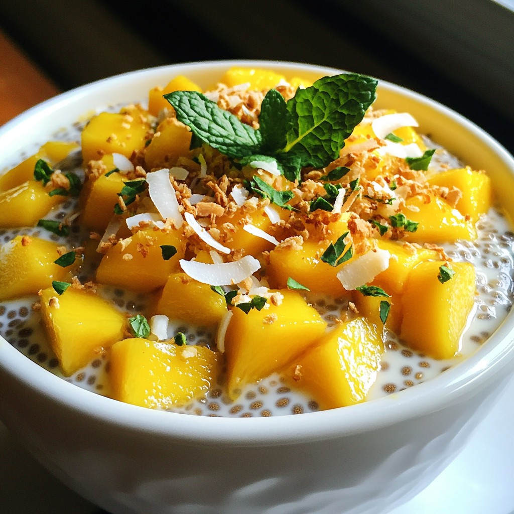 Mango Coconut Chia Pudding Delicious and Nutritious