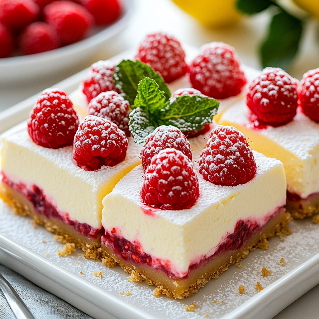 Lemon Raspberry Cheesecake Bars Fresh and Flavorful Treat