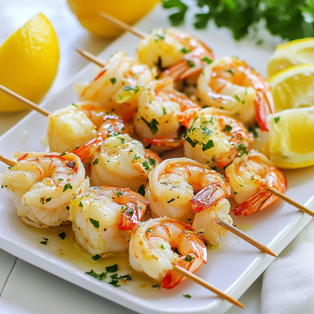 Lemon Garlic Shrimp Skewers Flavorful and Easy Recipe