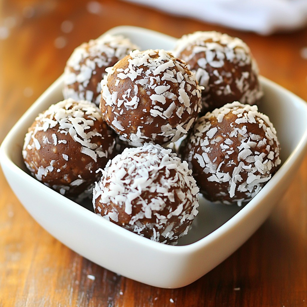 Chocolate Coconut Energy Truffles Healthy Snack Idea