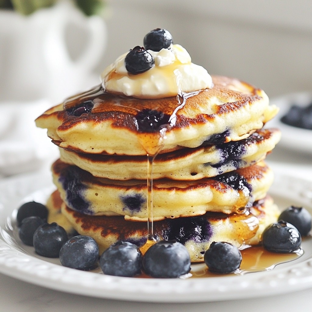 Blueberry Cheesecake Pancakes Delightful Breakfast Treat