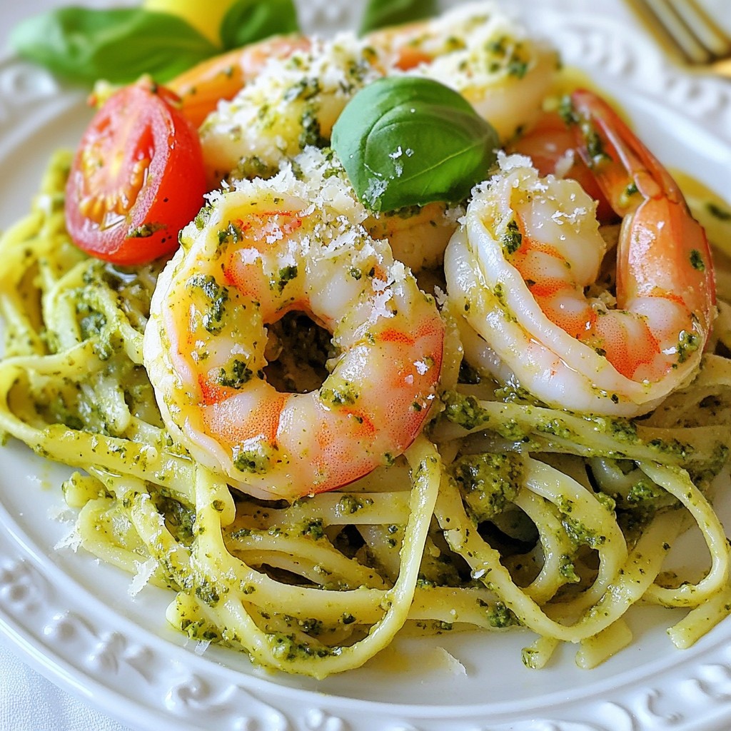 Lemon Pesto Shrimp Linguine Quick and Flavorful Meal