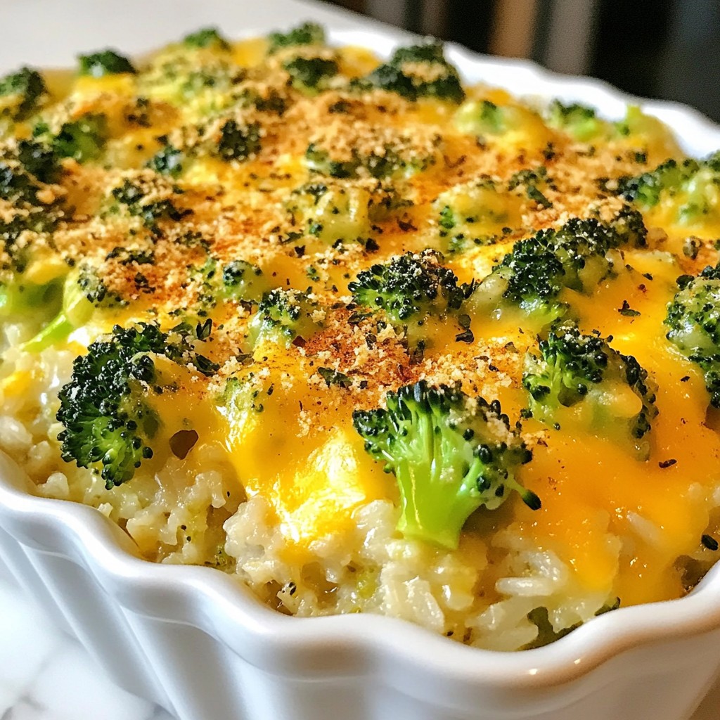 Cheesy Broccoli Rice Casserole Simple Comfort Meal