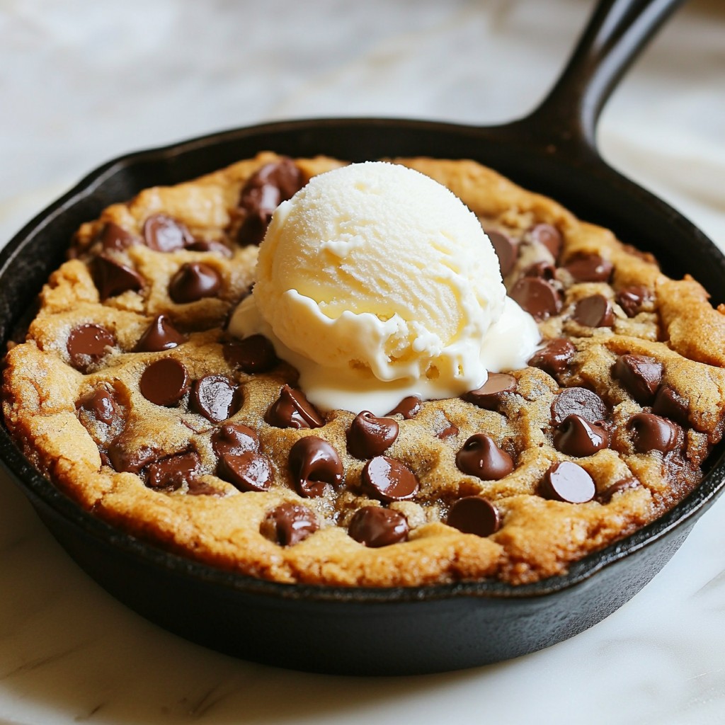 Chocolate Chip Cookie Skillet Delicious Dessert Recipe