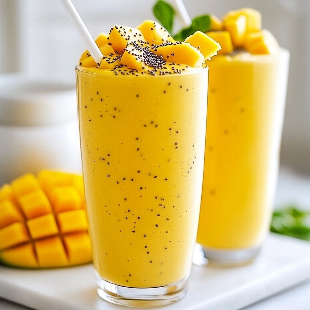 Mango Passionfruit Smoothie Refreshing and Healthy Drink