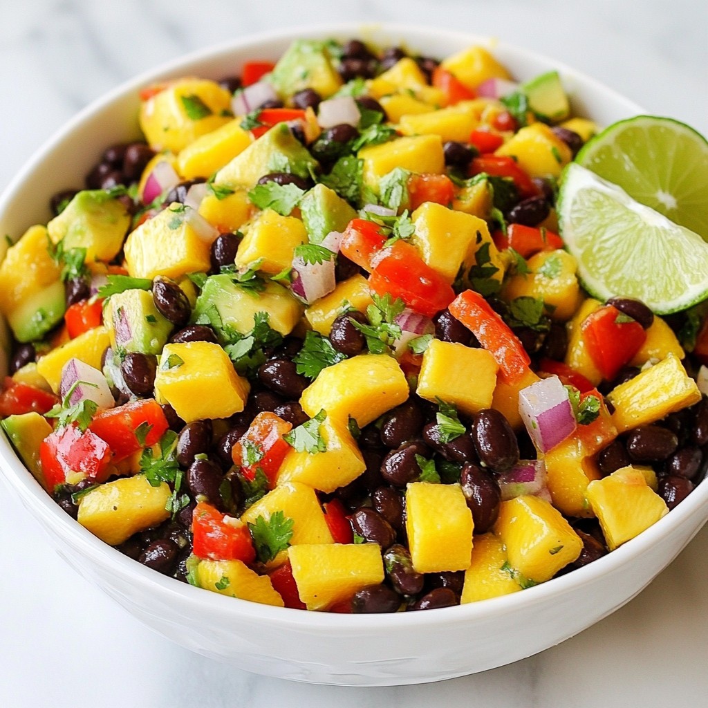 Mango Avocado Black Bean Salad Packed with Flavor