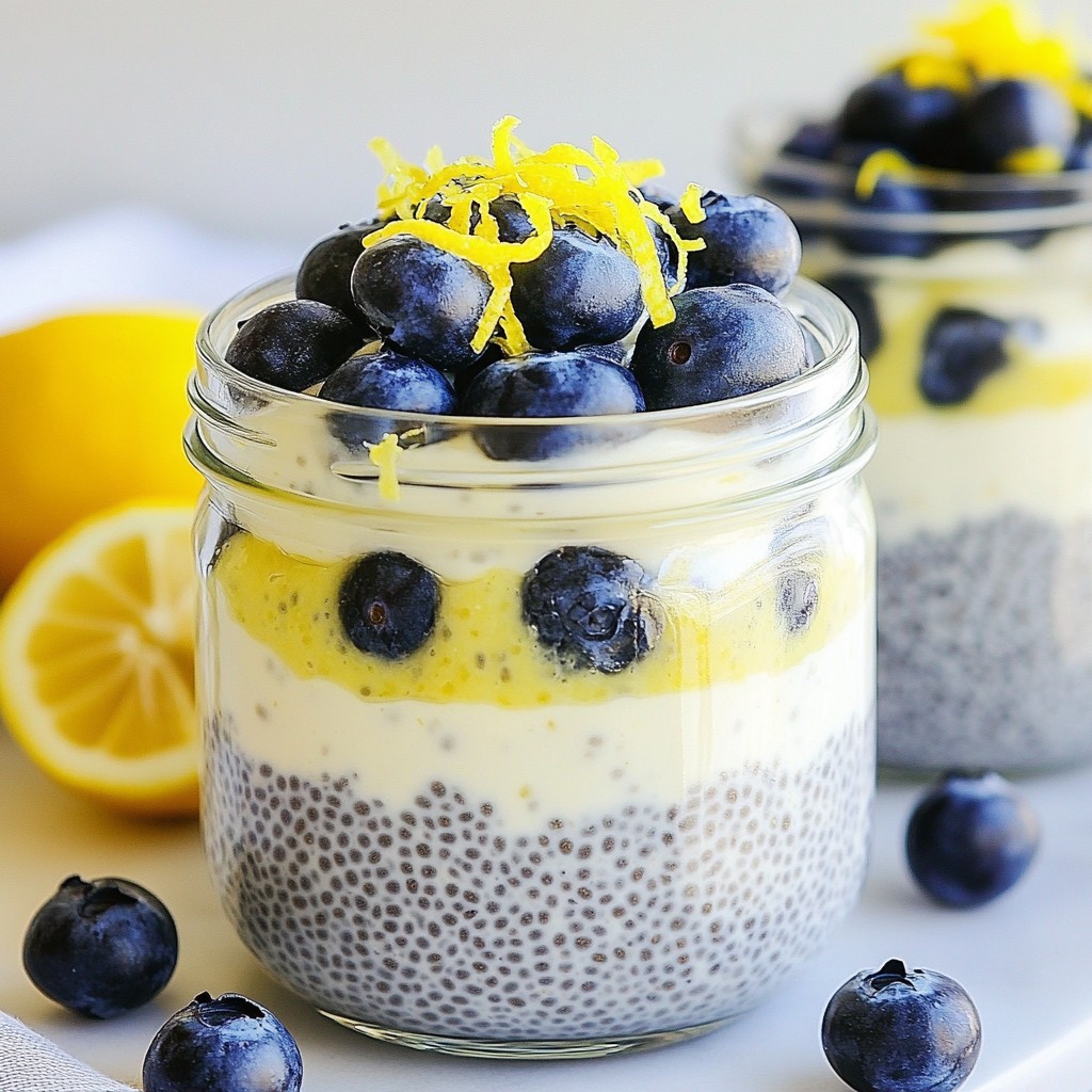 Lemon Blueberry Chia Pudding Fresh and Healthy Snack