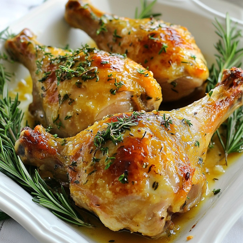 Garlic Herb Butter Roasted Turkey Legs Delight