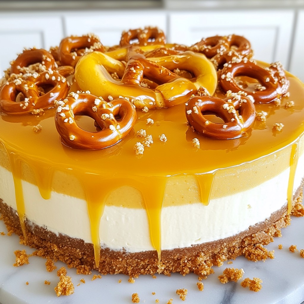 Salted Caramel Pretzel Cheesecake Delight Recipe