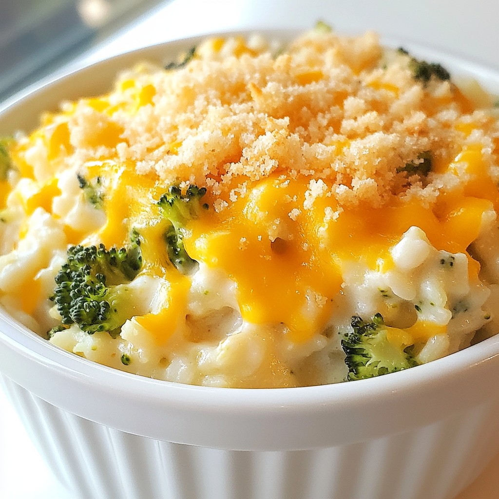 Cheesy Broccoli Rice Casserole Comforting Family Dish