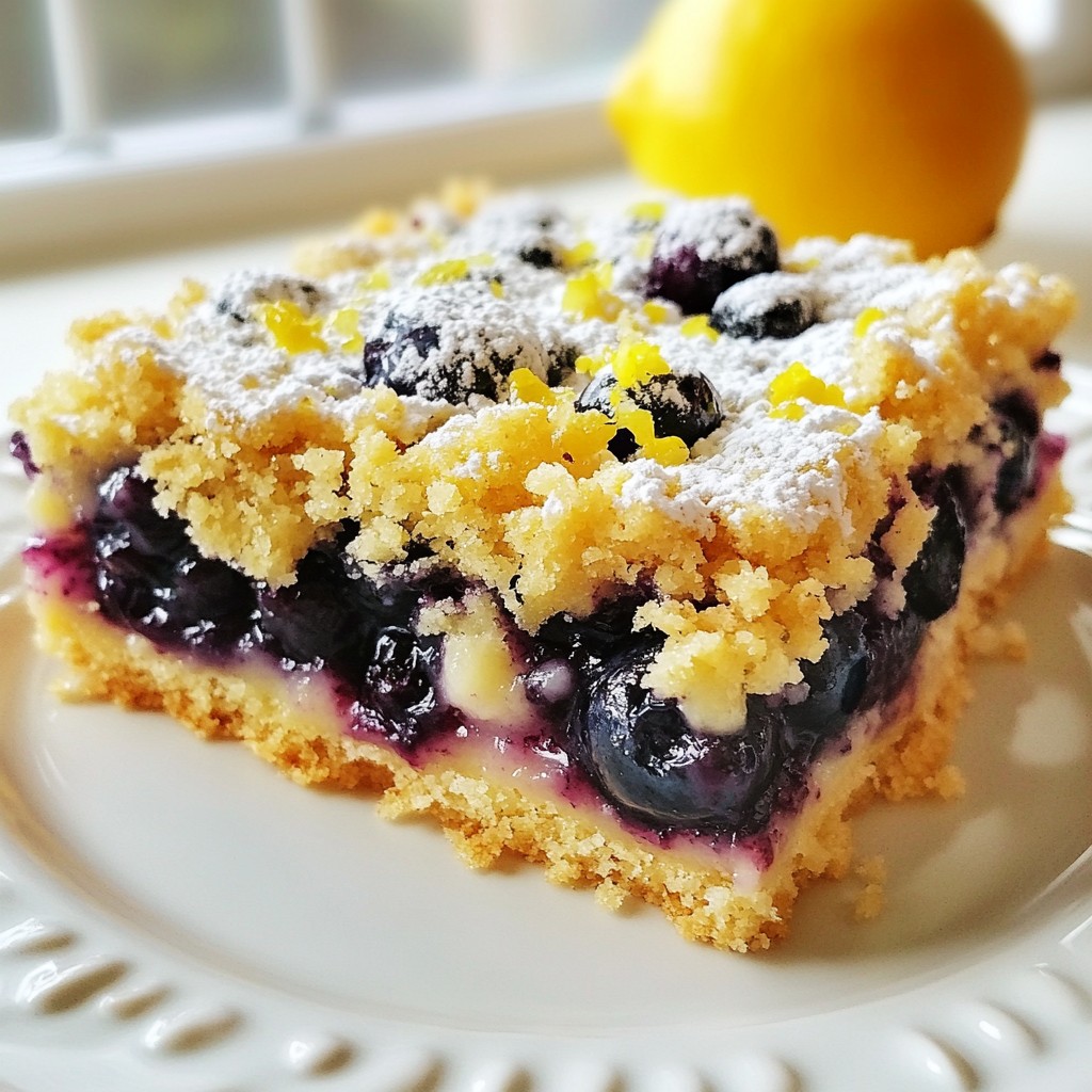 Blueberry Lemon Crumble Bars Flavorful and Easy Treat