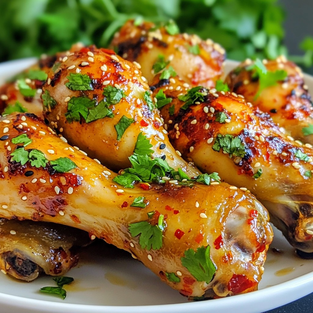 Sweet Chili Garlic Chicken Drumsticks Flavorful Meal