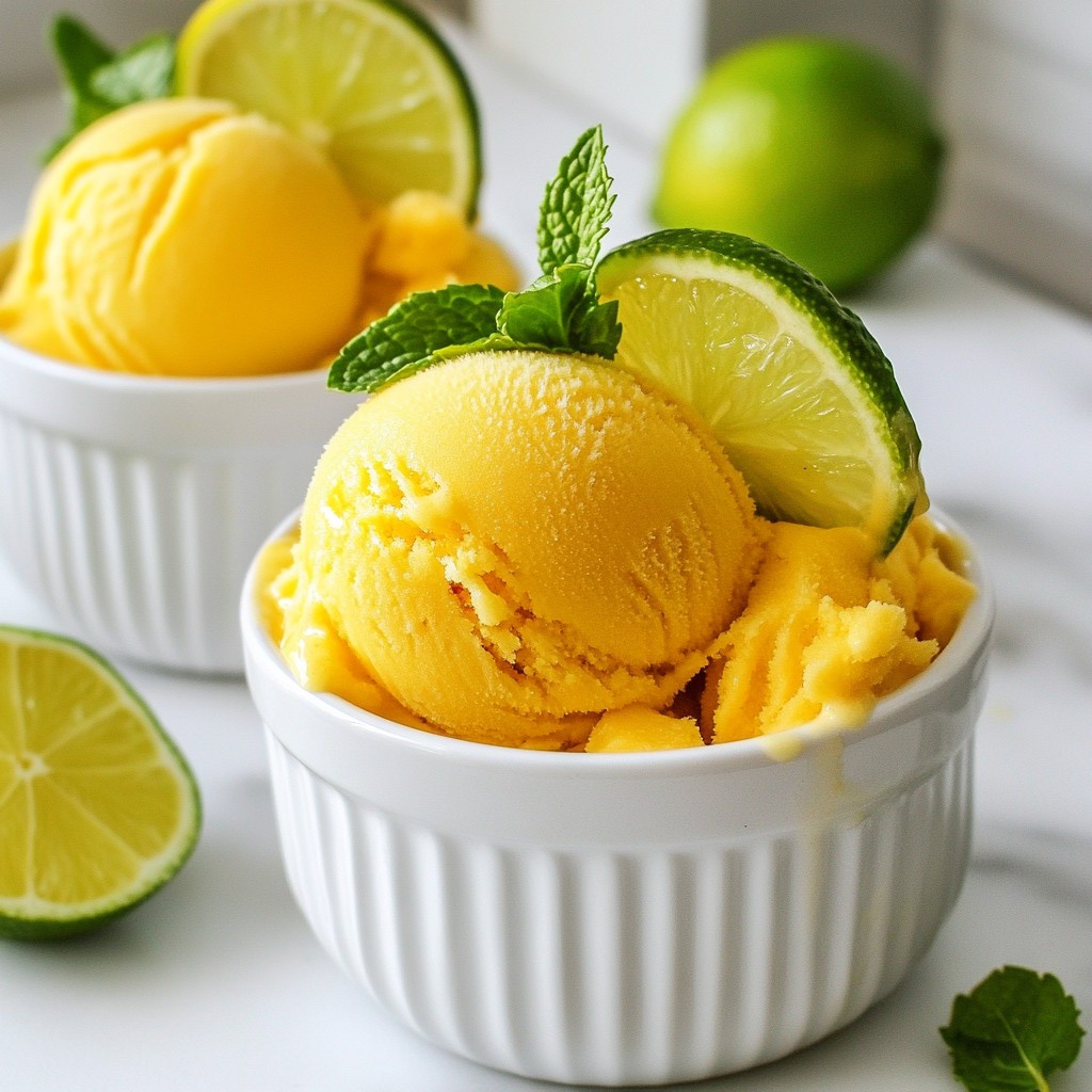 Mango Lime Sorbet Refreshing and Easy Summer Treat