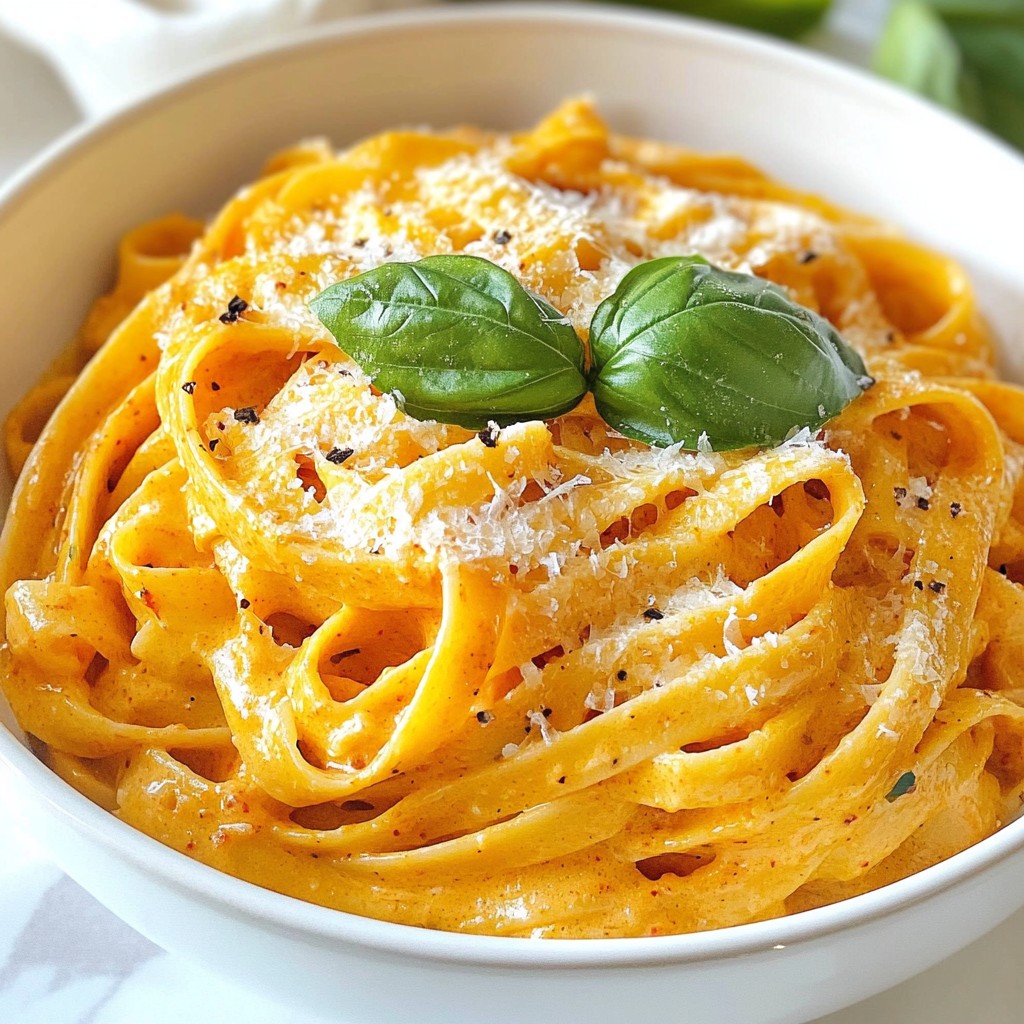 Creamy Roasted Red Pepper Pasta Flavorful and Easy Meal