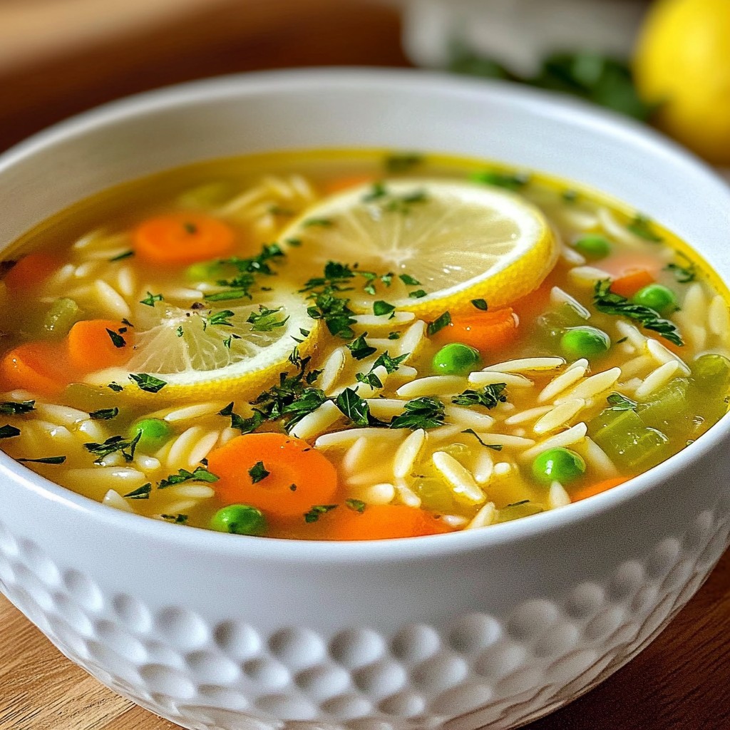 Greek Lemon Orzo Soup Flavorful and Quick Recipe