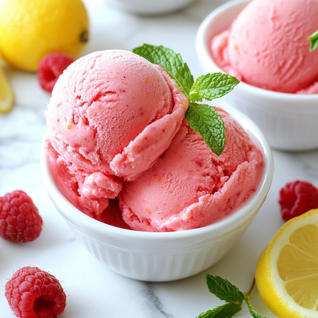 Raspberry Lemonade Sorbet Refreshing Summer Delight