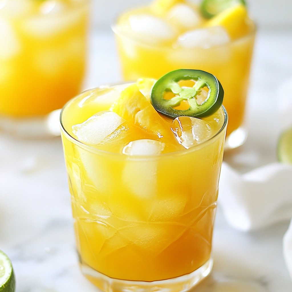 Spicy Pineapple Jalapeño Margarita Mocktail Delight